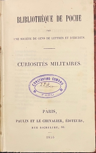 Portada de Biblioth�que De Poche: Curiosit�s Litteraires, Bibliographiques, Biographiques, Traditions, Archeologuie, Philologiques, Militaires, Origines et Des Inventions, Historiques, anecdotiques - Ludovic Lalanne. 