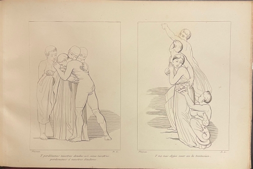 Portada de Obras Completas De Flaxman, Grabadas al Contorno Por D. Joaquin Pi y Margall. Contiene: La Iliada, La Odisea, Tragedias De Esquilo, Los Dias y La Teogonia De Hesiodo, La Divina Comedia,: El Infierno De Dante, El Purgatorio, El Paraiso. Varias - John Flaxman