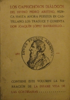 Portada de libro Los Di�logos del Divino Pedro Aretino. Volumen III La Narraci�n de la...
