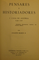 Portada de libro Pensadores e historiadores I Casa de Austria (1500-1700)