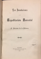 Portada de libro Las Inundaciones y La Repoblaci�n Forestal