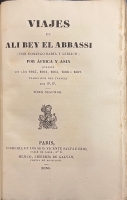Portada de libro Viajes De Ali Bey El Abbassi Por �frica y Asia Durante Los A�os 1803,...