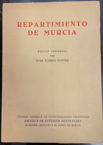 Portada de Repartimiento de Murcia - Juan Torres Fontes