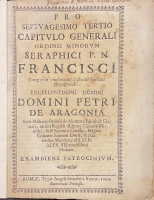 Portada de libro Pro Septuagesimo Tertio Capitulo Generali Ordinis Minorum Seraphici...