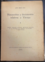 Portada de libro Manuscritos y documentos relativos a Vizcaya. I. (Archivo Hist�rico...