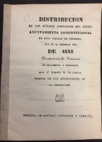 Portada de libro Distribuci�n De Los Se�ores Individuos Del Ecsmo. Ayuntamiento...