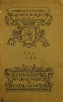 Portada de libro Exposici�n del Antiguo Madrid, Cat�logo - Gu�a.