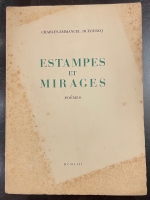 Portada de libro Estampes et Mirages. Po�mes