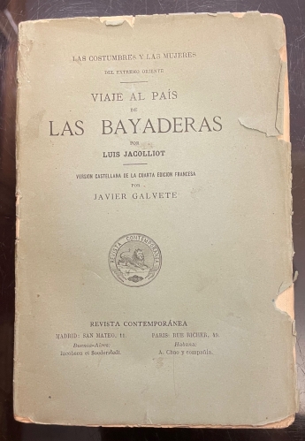 Portada de Viaje al Pa�s De Las Bayaderas - Luis Jacolliot