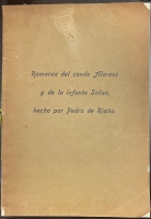 Portada de libro Romance Del Conde Alarcos y De La Infanta Solisa, Hecho Por Pedro De...