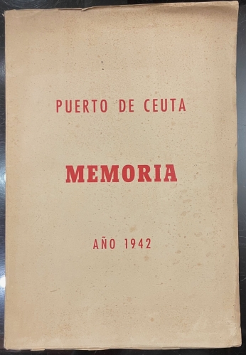Portada de Puerto de Ceuta. Memoria a�o 1942. 