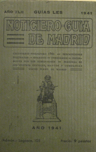 Portada de Noticiero - Guia de Madrid. A�o 1943 - Director Vicente Castro