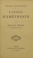 Portada de libro L' anneau D' Am�thyste