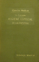 Portada de libro Higiene especial de las Dispepsias. 