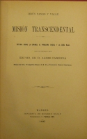 Portada de libro Mision Transcendental. Estudio sobre la Caridad, el Problema Social y...