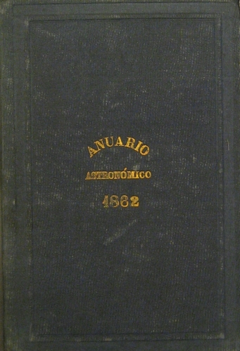 Portada de Anuario del Real Observatorio de Madrid. Tercer A�o 1862