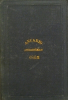 Portada de libro Anuario del Real Observatorio de Madrid. Tercer Ao 1862