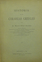 Portada de libro Historia de las Colonias Griegas