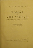 Portada de libro Tom�s de Villanueva. Arzobispo del Imperio. Estampas Singulares Sobre...