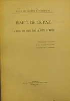 Portada de libro Isabel de la Paz (Isabel de Valois). La Reina con quien vino la Corte...