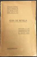 Portada de libro Gu�a de Sevilla. Dedicada a los congresistas por el Comit� Local.