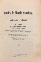 Portada de libro Apuntes de Historia Monta�esa. Conferencias e Informes