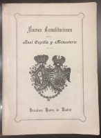 Portada de libro Nuevas Constituciones de la Real Capilla y Monasterio de las Descalzas...