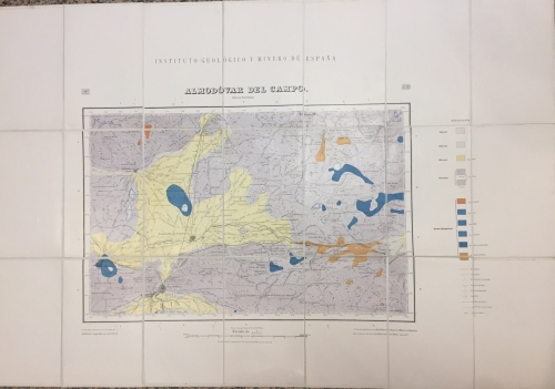 Portada de Mapa del Instituto Geol�gico y Minero de Espa�a. Almodovar del Campo(Norte de Puertollano, Ciudad Real). Escala 1: 50.000. Hoja n� 810. Bajo la direcci�n Luis de la Pe�a
