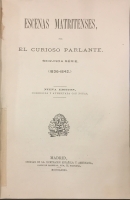 Portada de libro Escenas Matritenses. Segunda S�rie (1836-1842) / Tipos y Caract�res