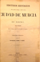 Portada de libro Discursos Histricos de la muy noble Ciudad de Murcia y su Reino