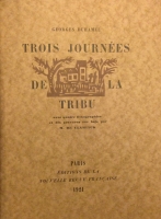 Portada de libro Trois Journ�es de la Tribu.