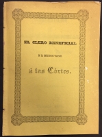 Portada de libro Representaci�n del Clero Beneficial de la Di�cesis de Valencia a las...