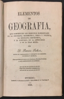 Portada de libro Elementos de Geograf�a, que comprenden los principios elementales de...