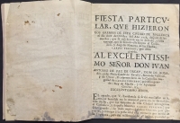 Portada de libro Fiesta particular que hicieron los gremios de esta Ciudad de Mallorca...