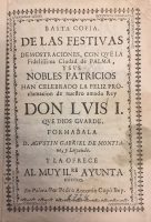 Portada de libro Basta Copia de las Festivas demostraciones con que la fidel�sima...
