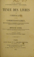 Portada de libro Cours Complet DEnseignement Industriel. Tenue des Livres des...