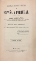 Portada de libro Geograf�a Hist�rico Militar de Espa�a y Portugal