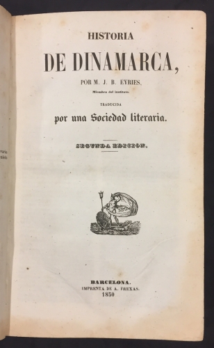 Portada de Historia de Dinamarca. /Historia de las Ciudades Anse�ticas - M.J.B. Eyries / Roux de Rochelle