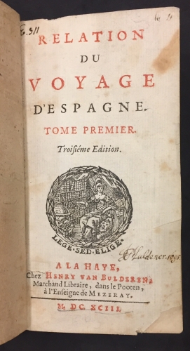 Portada de Relation du Voyage D' Espagne - Madame d'Aulnoy