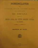 Portada de libro Nomencl�tor de las Ciudades, Villas, Lugares, Aldeas y dem�s entidades...