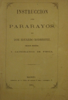 Portada de libro Instruccin sobre Pararayos