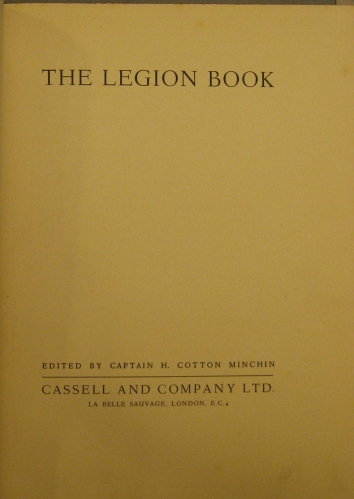 Portada de The Legion Book - Captain H. Cotton Minchin