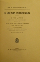 Portada de libro El Padre Fl�rez y su Espa�a Sagrada. Discurso le�do en el acto de su...