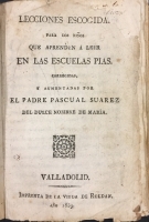 Portada de libro Lecciones Escogidas para los Nios que aprender a Leer en las Escuelas...
