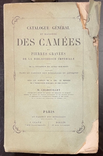 Portada de Catalogue G�n�ral et Raisonn� des Cam�es et Pierres Grav�es de la Biblioth�que Imp�riale - M. Chabouillet