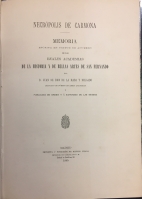 Portada de libro Necr�polis de Carmona. Memoria escrita en virtud de acuerdo de las...