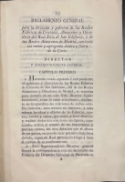 Portada de libro Reglamento General para la direcci�n y gobierno de las Reales F�bricas...