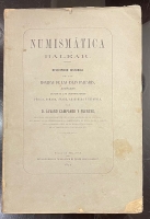 Portada de libro Numism�tica Balear. Descripci�n Hist�rica de las Monedas de las Islas...