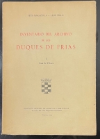 Portada de libro Inventario del Archivo de los Duques de Fr�as. I. Casa de Velasco