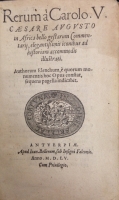Portada de libro Rerum � Carolo V. Caesare Augusto in Africa bello gestarum...